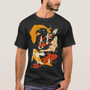Koi in zwart water t-shirt