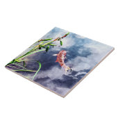 Koi in zwemwater tegeltje (Zijkant)