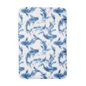 Koi indigo shibori badmat (Voorkant Verticaal)