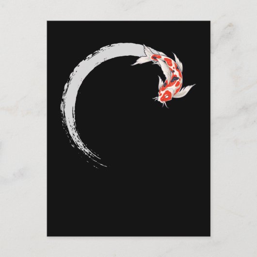 Koi Japanse Enso Circle Carp Fish Briefkaart (Voorkant)