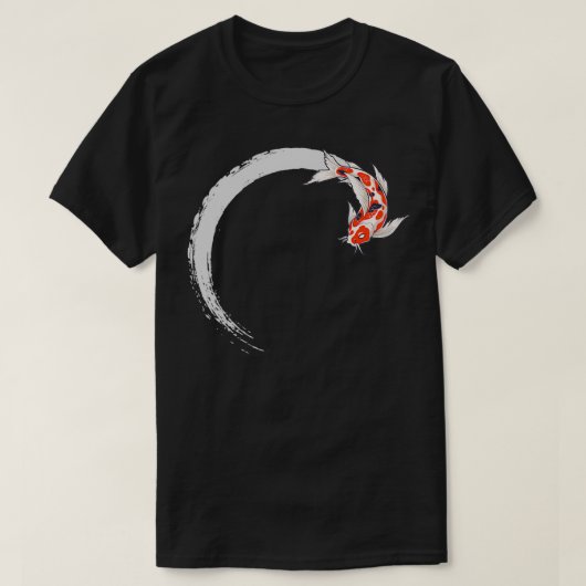 Koi Japanse Enso Circle Carp Fish T-shirt (Design voorkant)