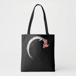 Koi Japanse Enso Circle Carp Fish Tote Bag