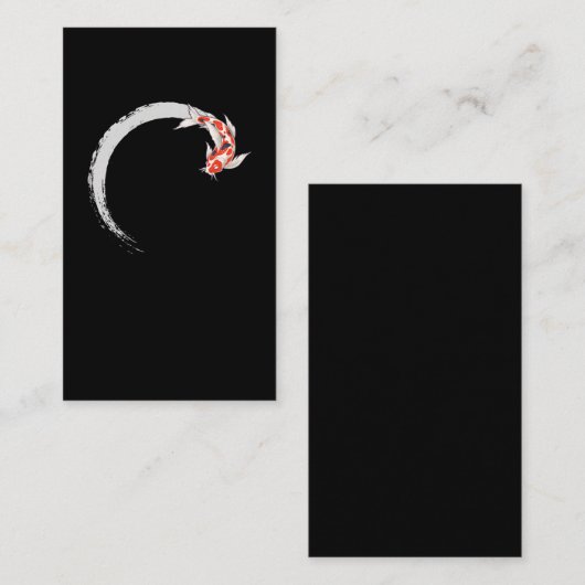 Koi Japanse Enso Circle Carp Fish Visitekaartje (Voorkant / Achterkant)