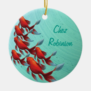 Koi Japanse Oriëntaalse Vis Keramisch Ornament