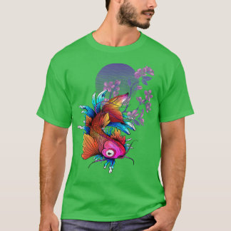 Koi Japanse viskerry Blossom Nishikigoi Asian T-shirt