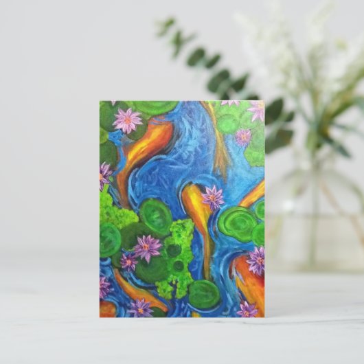 Koi Joy II Briefkaart (Staand voorkant)