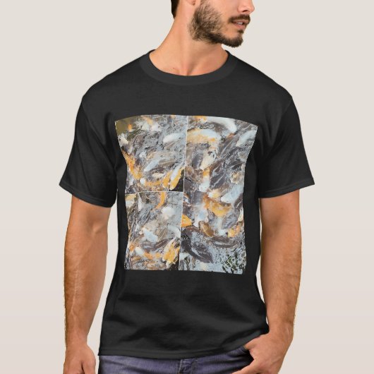 Koi karper in een vijver t-shirt (Voorkant)