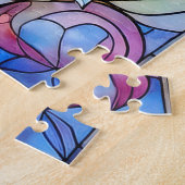 Koi Karper in Glas in Lood Legpuzzel (Zijkant)