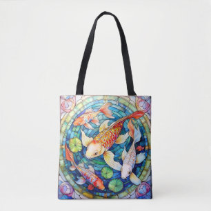 Koi Karper in Glas in Lood  Tote Bag