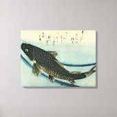 Koi (karper) - Japanse visafdruk van Hiroshige Canvas Afdruk (Voorkant)