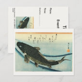 Koi (karper) - Japanse visafdruk van Hiroshige Kaart (Voorkant / Achterkant)