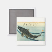 Koi (karper) - Japanse visafdruk van Hiroshige Magneet (Voorkant / Achterkant)