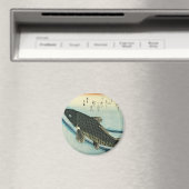 Koi (karper) - Japanse visafdruk van Hiroshige Magneet (Insitu (Vaatwasser))