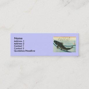 Koi (karper) - Japanse visafdruk van Hiroshige Mini Visitekaartje