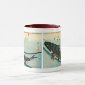 Koi (karper) - Japanse visafdruk van Hiroshige Mok (Midden)