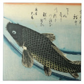 Koi (karper) - Japanse visafdruk van Hiroshige Tegeltje (Voorkant)