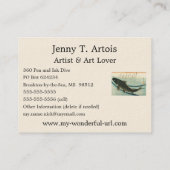 Koi (karper) - Japanse visafdruk van Hiroshige Visitekaartje (Achterkant)