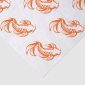 Koi Karper Karp #2 Doe-het-zelf Kleuren Oranje Tissuepapier (Detail)