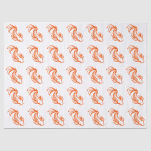 Koi Karper Karp #2 Doe-het-zelf Kleuren Oranje Tissuepapier