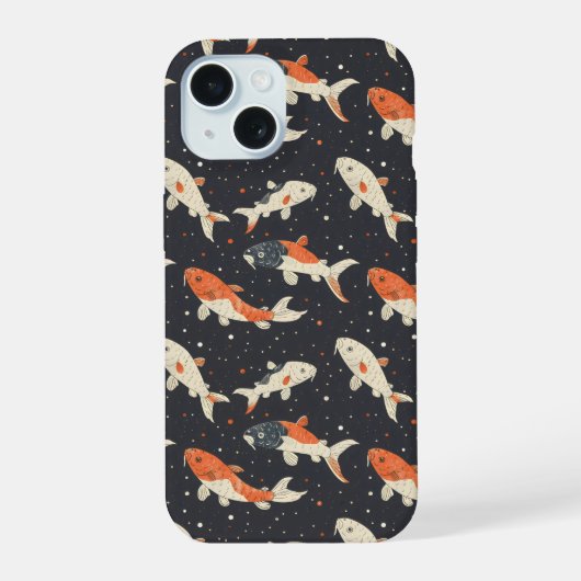 Koi Karper Patroon iPhone 15 Case (Achterkant)