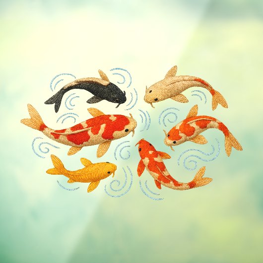 Koi karper raamsticker (Vel 3)