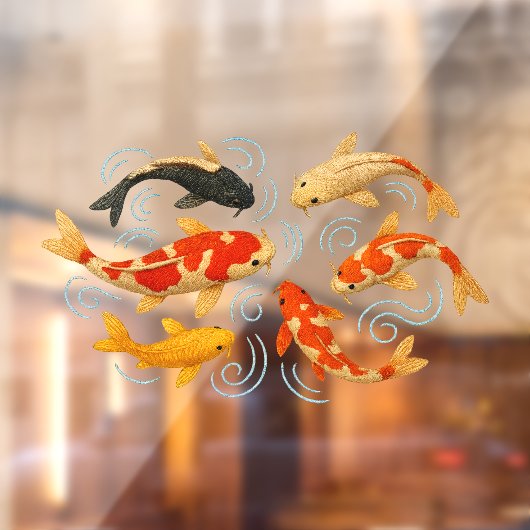 Koi karper raamsticker (Vel 2)