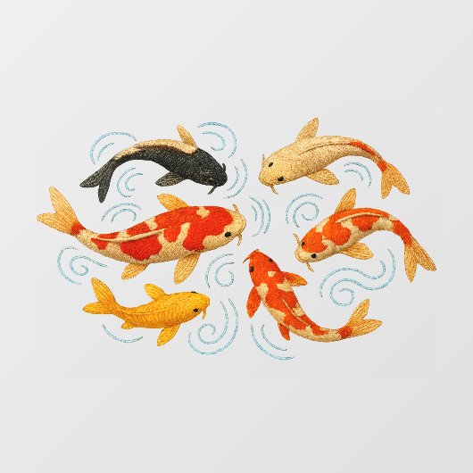 Koi karper raamsticker (Vel)