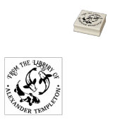 Koi Karper Vis Bibliotheek Boeknaam Rubberstempel (Gestempeld)