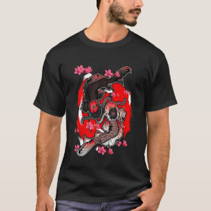 Koi Karper Vis Japanse Kersenbloesem Sakura Nishi T-shirt
