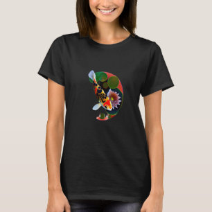 koi karper vis waterlelie bloem Japanse T-shirt