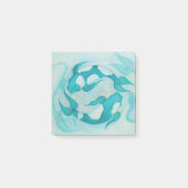 Koi Karper Vissen Aqua Blue Art Print Post-it® Notes (Voorkant)