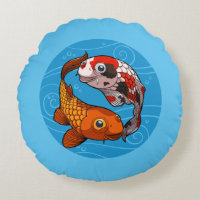 Koi Karper Yin Yang Ontwerp Gelukkige Vis Illustra