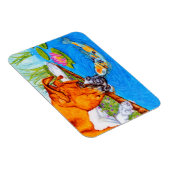 Koi Kiss Boxer Dog Illustratie Magneet (Rechterzijde)