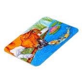 Koi Kiss Boxer Dog Illustratie Magneet (Linkerzijde)
