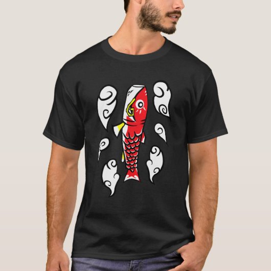 Koi Kite Japans Rood T-shirt (Voorkant)
