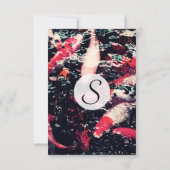 Koi-koeienvanger in het water kaart (Achterkant)