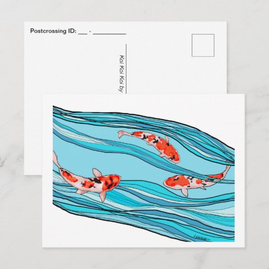 KOI KOI KOI-BRIEFKAART BRIEFKAART (Voorkant / Achterkant)