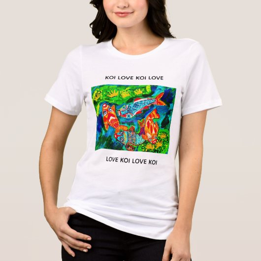 Koi Liefde Tri-Blend Shirt (Voorkant)