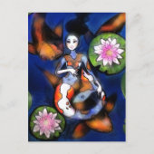 Koi Mermaid Briefkaart Print (Voorkant)