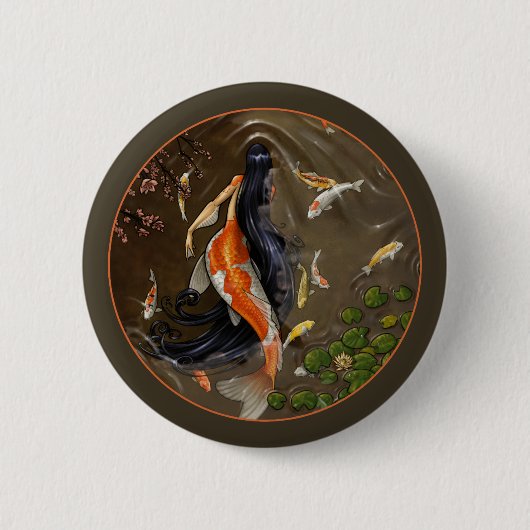 Koi Mermaid Button (Voorkant)