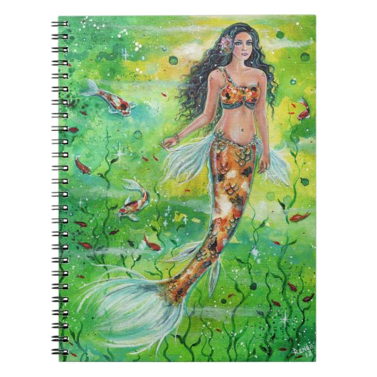 Koi mermaid Lily door Renee Lavoie Notitieboek (Voorkant)