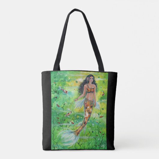 Koi mermaid Lily door Renee Lavoie Tote Bag (Achterkant)