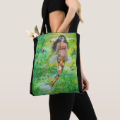 Koi mermaid Lily door Renee Lavoie Tote Bag (Dichtbij)