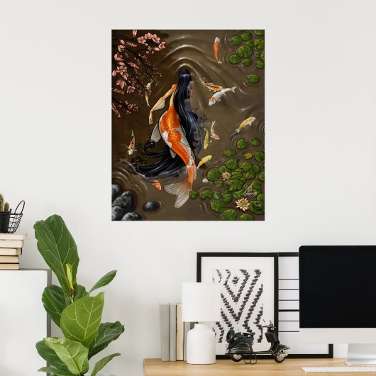 Koi Mermaid Print (Thuiskantoor)