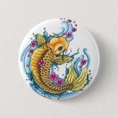 Koi met Cherry Blossom Button (Voorkant)