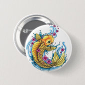 Koi met Cherry Blossom Button (Voorkant /achterkant)