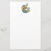 Koi met Cherry Blossom Recycled Paper Briefpapier (Voorkant)