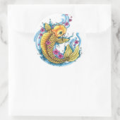 Koi met Cherry Blossoms Stickers (Tas)