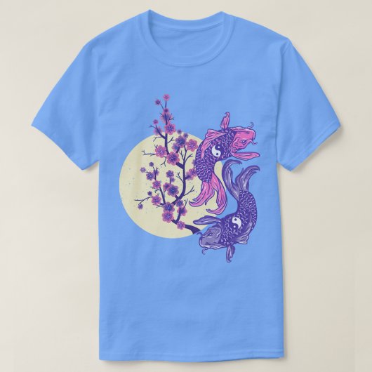  koi met Sakura Cherry Blossom T-shirt (Design voorkant)