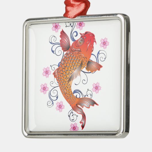 Koi Metalen Ornament (Links)